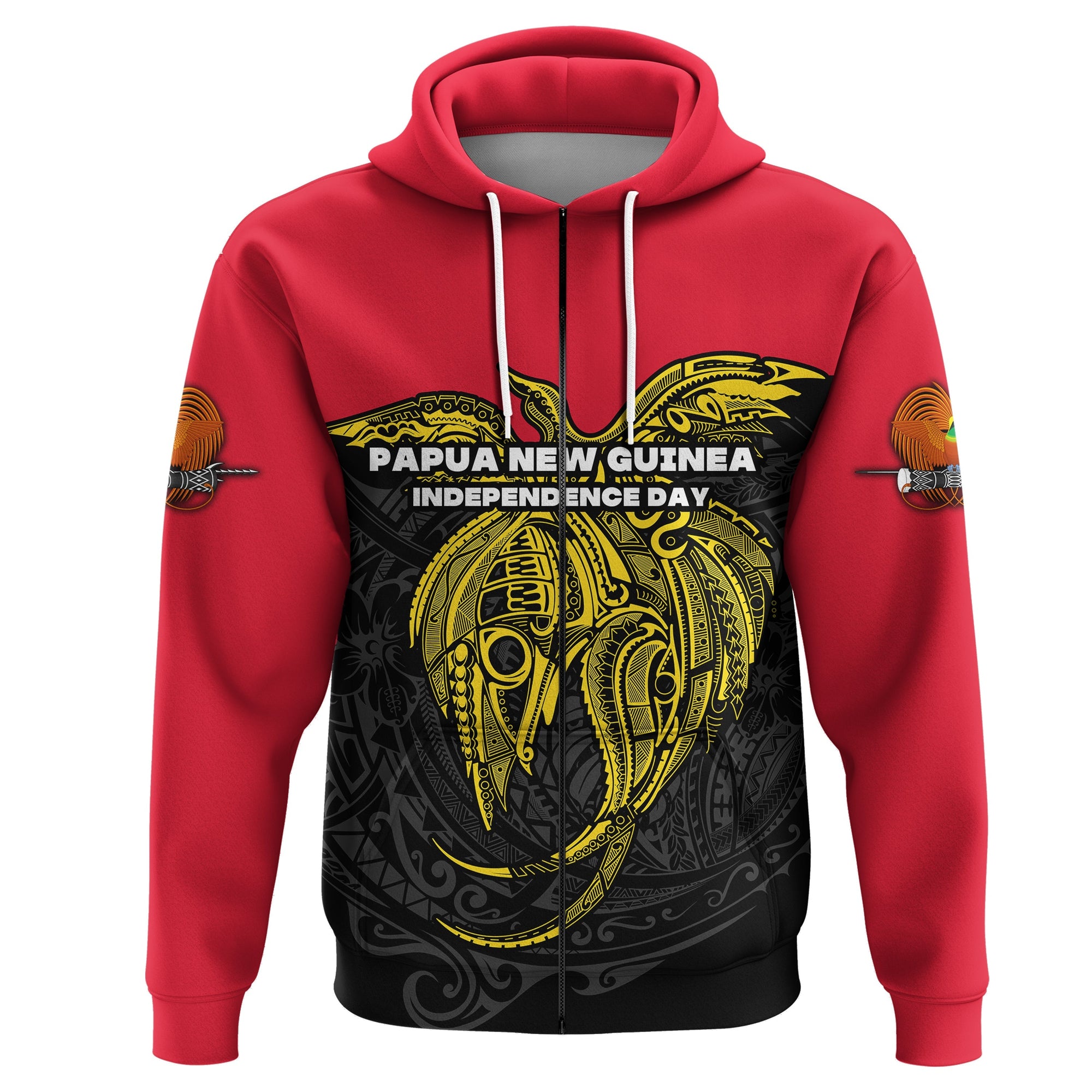Papua New Guinea Zip Hoodie Independence Day Simple Style LT16 - Wonder Print Shop