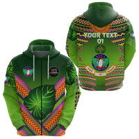 Custom Fiji Vuci Rugby Club Zip Hoodie Creative Style Green, Custom Text And Number LT8 - Wonder Print Shop