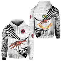Fiji Rewa Rugby Union Zip Hoodie Unique Version White LT8 - Wonder Print Shop