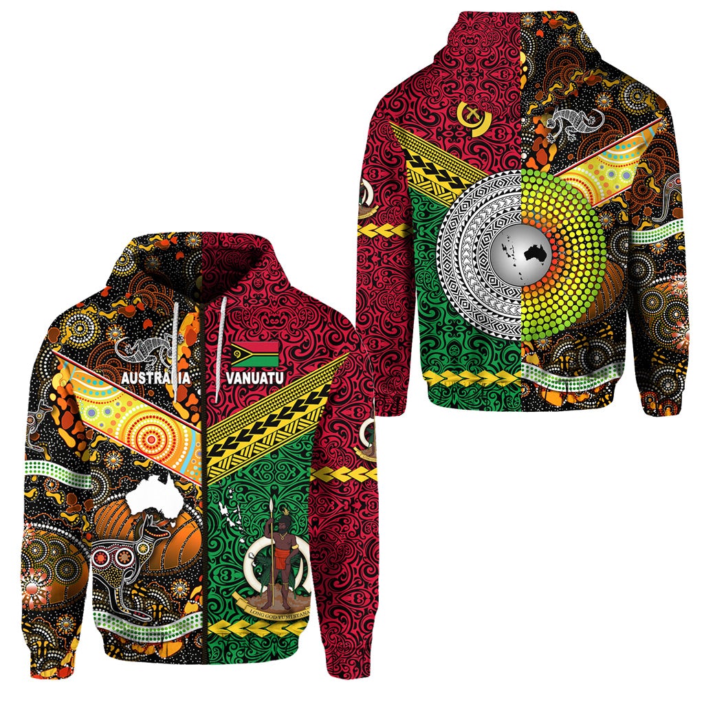 Vanuatu Australia Zip Hoodie Together LT8 - Wonder Print Shop