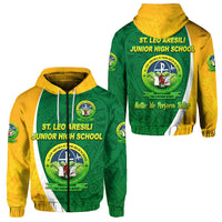 St. Leo Aresili Junior High School Zip Hoodie Simple Style LT8 - Wonder Print Shop