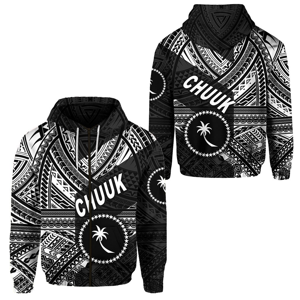 FSM Chuuk Zip Hoodie Original Style Black LT8 - Wonder Print Shop
