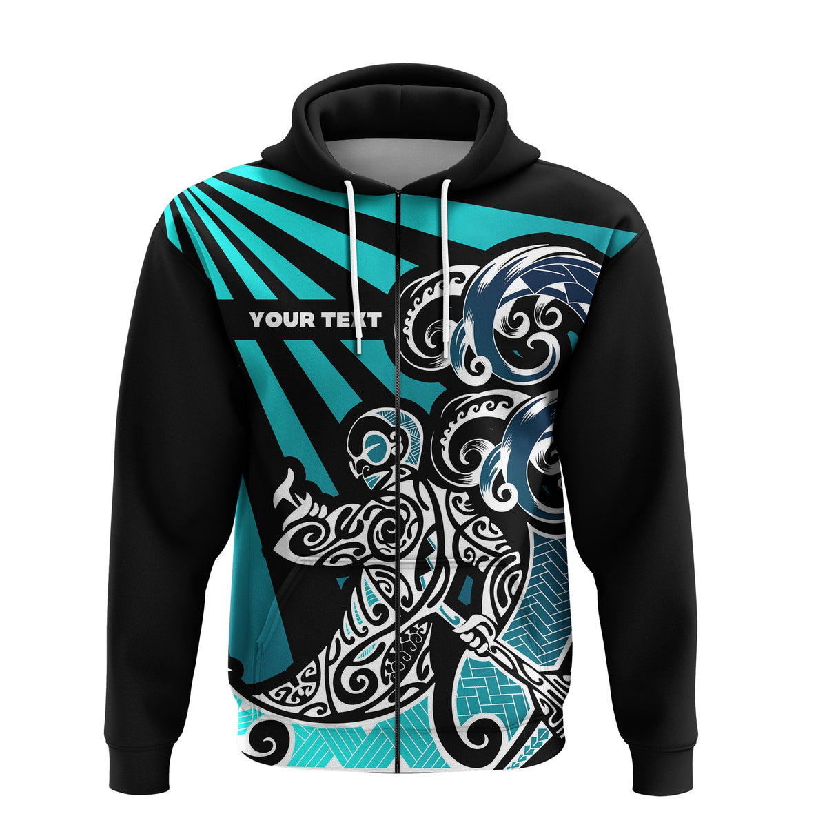 Custom Maori Aotearoa Zip Hoodie New Zealand Simple Style LT16 - Wonder Print Shop