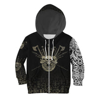 (Custom) Viking - Hoodie Kid Three Skull Of Viking RLT12 - Wonder Print Shop