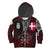Viking Hoodie Kid Denmark Raven Of Odin and Symbol Viking On Blood Background RLT12 - Wonder Print Shop