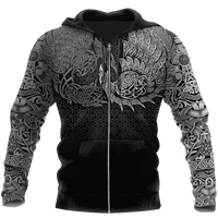 Viking Zip Hoodie - Ravens Of Midgard Version 5 RLT12 - Wonder Print Shop