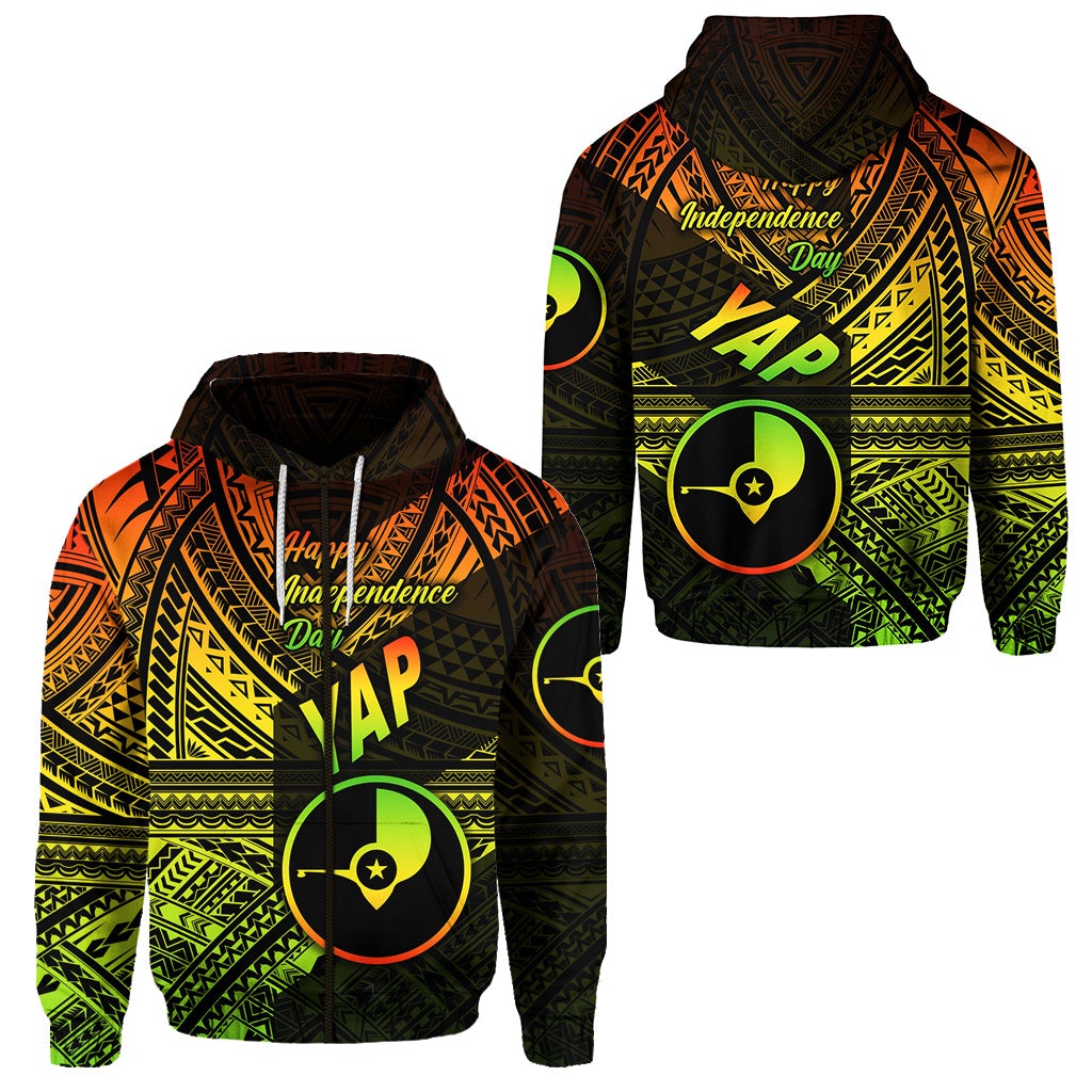 FSM Yap Zip Hoodie Happy Independence Day Original Vibes Reggae LT8 - Wonder Print Shop