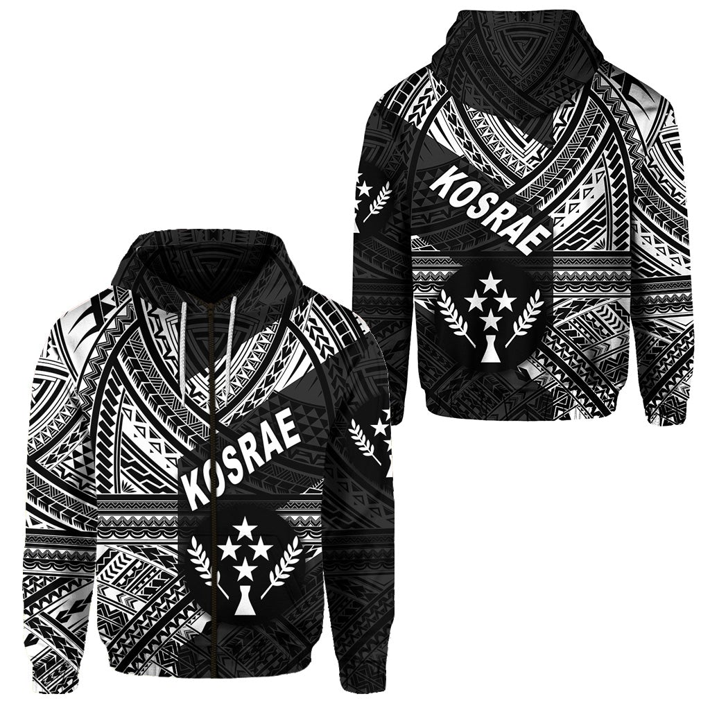 FSM Kosrae Zip Hoodie Original Style Black LT8 - Wonder Print Shop