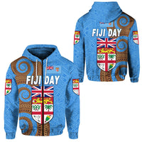 Fiji Day Zip Hoodie Independence Anniversary Simple Style LT8 - Wonder Print Shop