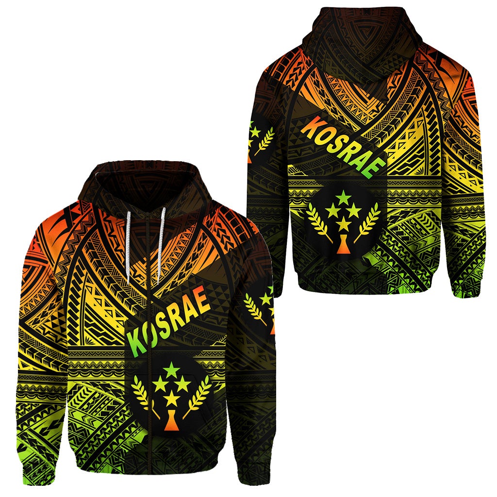 FSM Kosrae Zip Hoodie Original Style Reggae LT8 - Wonder Print Shop