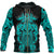 Custom Viking Tyr Tattoo Cyan Zip Hoodie RLT12 - Wonder Print Shop